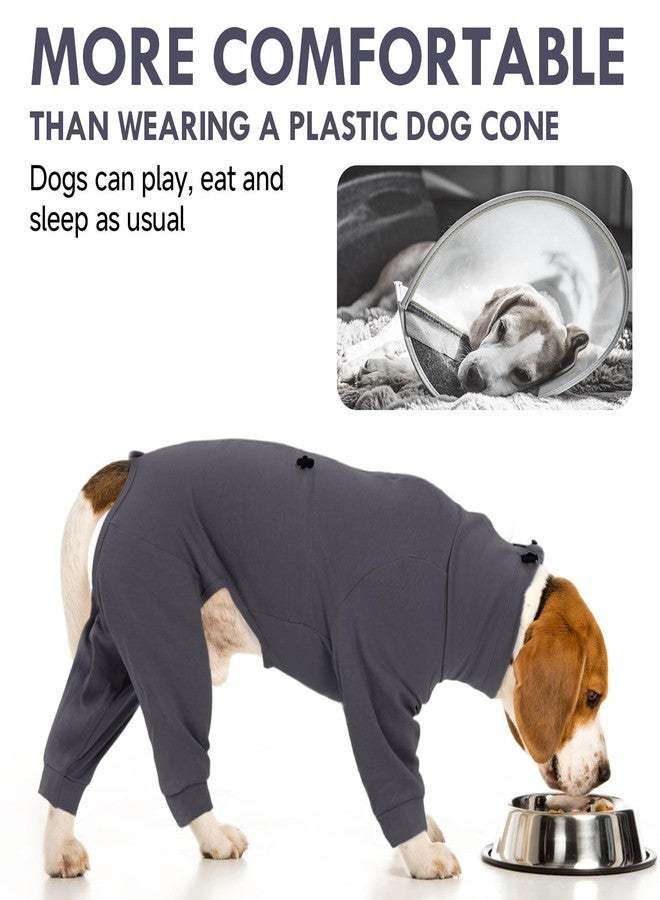 أيدوميك بدلة تعافي للكلاب من إيدوميك بعد الجراحة، بدلة جراحية للكلاب مزودة بسحاب لمنع لعق الجرح، بيجاما للكلاب بأكمام طويلة، بدلات قابلة للتعديل للحد من تساقط شعر الحيوانات الأليفة، بديل للطوق المخروطي للكلاب - Image 4